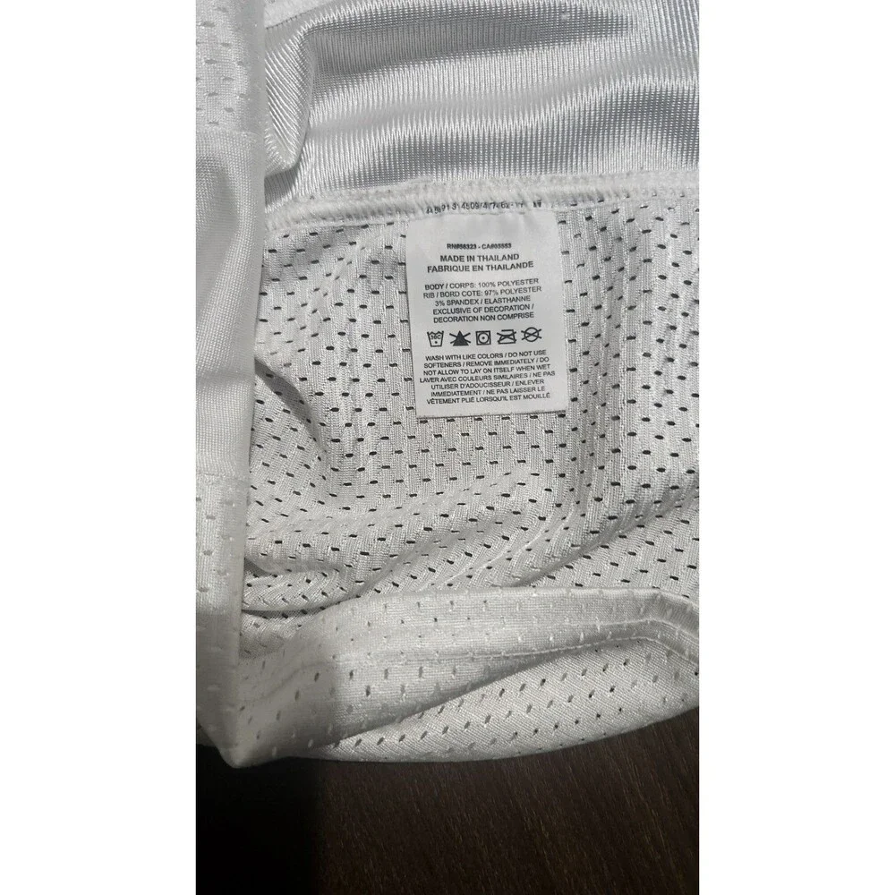 Nike Practice Jersey Football Elastic Short Sleeve Youth Boys White Mesh SZ L
